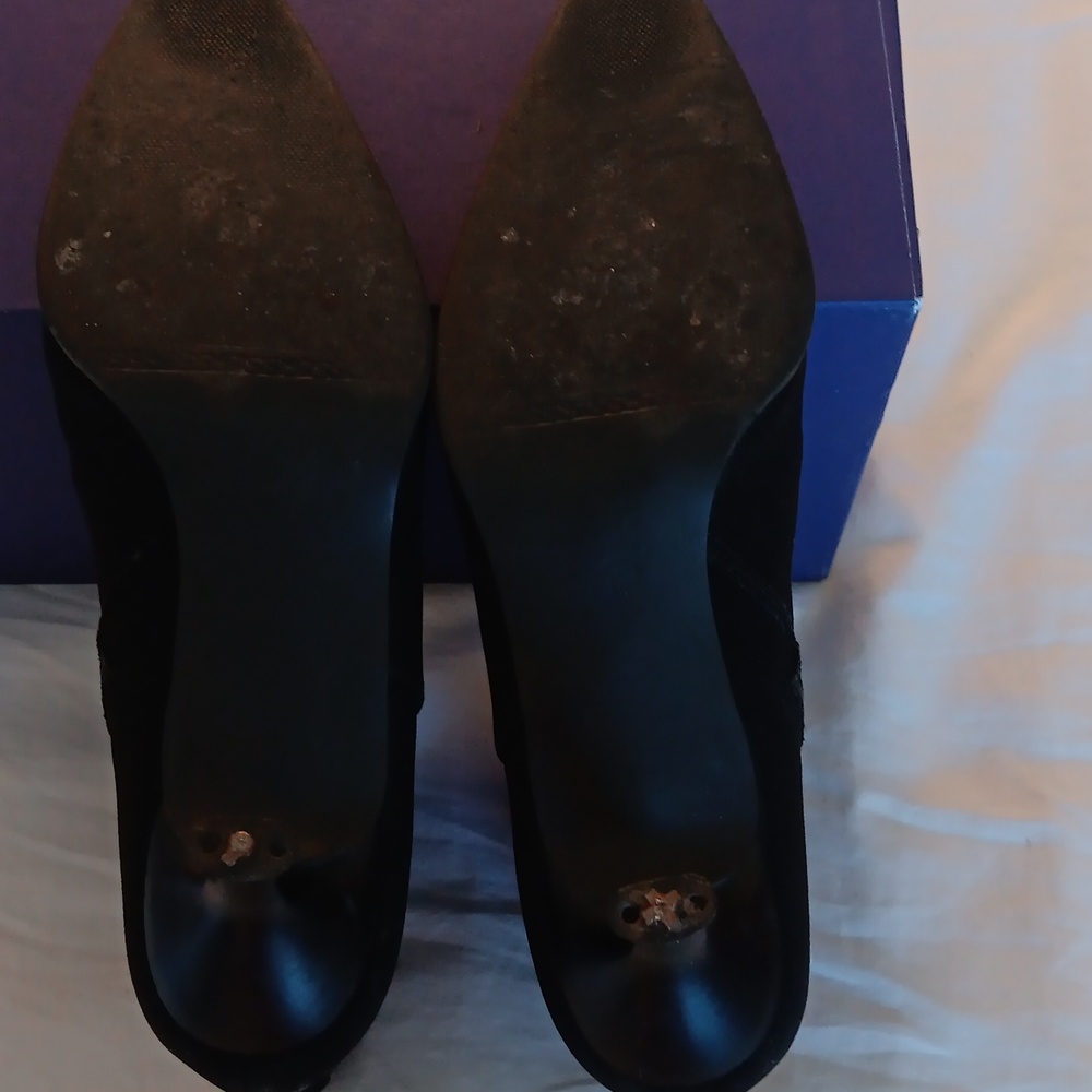 Stuart Weitzman Black Heeled Boots Size5. Gortex - Picture 4 of 7